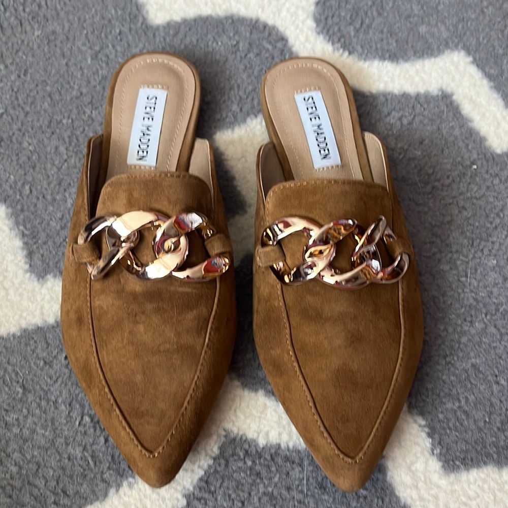 Steve Madden Finn Cognac Sue Mules Size 7